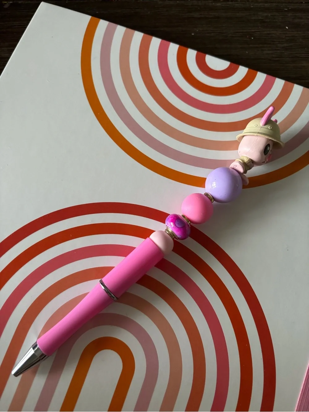 Disney Doorables: Winnie the Pooh: Safari Piglet handmade beaded pen